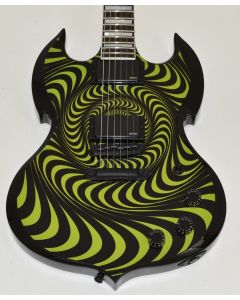 Wylde Audio Barbarian Green Psychic Bullseye Guitar B stock 0051 sku number WYLDE4543-B0051