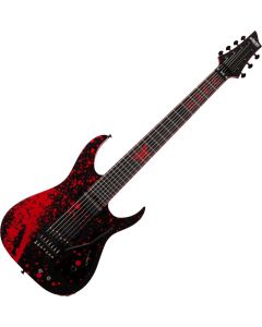 Schecter Sullivan King Banshee-7 FR-S Guitar Obsidian Blood Finish sku number SCHECTER2485