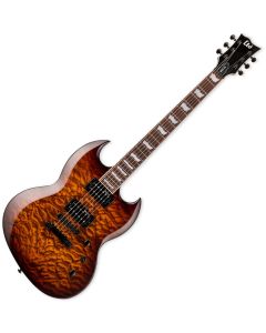 ESP LTD VIPER-256QM Guitar Dark Brown Sunburst sku number LVIPER256QMDBSB