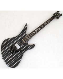 Schecter Synyster Custom-S Guitar Gloss Black Silver Pin Stripes B-Stock 0553 sku number SCHECTER1741-B0553