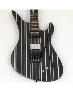 Schecter Synyster Custom-S Guitar Gloss Black Silver Pin Stripes B-Stock 0553 sku number SCHECTER1741-B0553