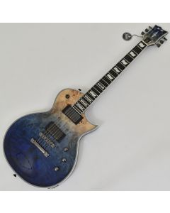 ESP E-II Eclipse Burl Maple Guitar Blue Natural Fade B-Stock sku number EIIECBMBLUNFD-B