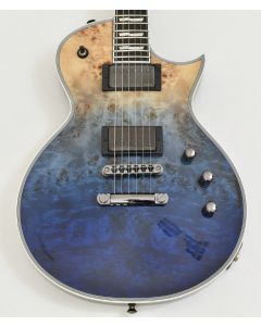 ESP E-II Eclipse Burl Maple Guitar Blue Natural Fade B-Stock sku number EIIECBMBLUNFD-B
