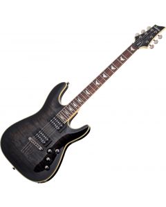 Schecter Omen Extreme-6 Electric Guitar in See-Thru Black Finish sku number SCHECTER2025