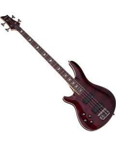 Schecter Omen Extreme-4 Left-Handed Electric Bass in Black Cherry Finish sku number SCHECTER2046