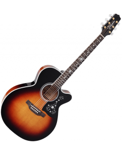 Takamine EF450C-TT NEX Acoustic Guitar Brown Sunburst sku number TAKEF450CTTBSB