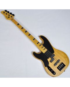 Schecter Model-T Session Left-Handed Electric Bass Guitar in Aged Natural Finish sku number SCHECTER2849