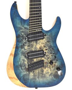 Schecter Reaper-7 Multiscale Electric Guitar in Satin Sky Burst sku number SCHECTER1510