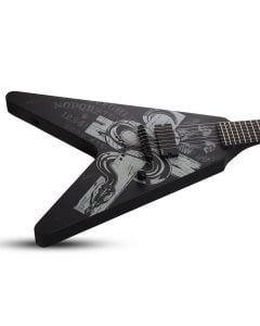 Schecter V-7 Chris Howorth Snake Cross Electric Guitar in Satin Black sku number SCHECTER334