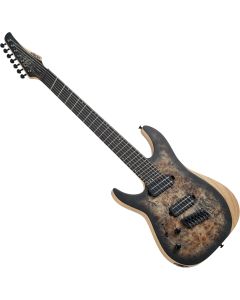 Schecter Reaper-7 Multiscale Left Handed Electric Guitar in Satin Charcoal Burst sku number SCHECTER1515