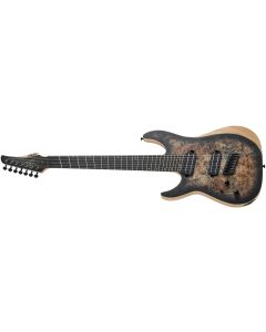 Schecter Reaper-7 Multiscale Left Handed Electric Guitar in Satin Charcoal Burst sku number SCHECTER1515