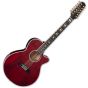 Takamine TSP158C-12 STR 12 String Acoustic Electric Guitar See Thru Red Gloss sku number TAKTSP158C12STR