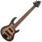 ESP LTD D-6 6 String Electric Bass Black Natural Burst Satin sku number LD6BPBLKNBS