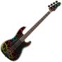 ESP LTD Surveyor '87 Electric Bass Rainbow Crackle sku number LSURVEYOR87RBCRK