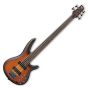 Ibanez SRF705-BBF SR Workshop Series 5 String Electric Bass in Brown Burst Flat Finish sku number SRF705BBF