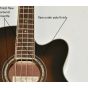 Ibanez AEB10E-DVS Artwood Series Acoustic Electric Bass in Dark Violin Sunburst High Gloss Finish 0520 sku number AEB10EDVS.B-0520