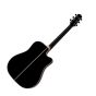 Takamine EF341SC Acoustic Lefty Guitar Gloss Black sku number JTAKEF341SCLH