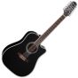 Takamine EF381SC Legacy Series 12 String Acoustic Guitar in Gloss Black Finish sku number TAKEF381SC