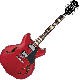 Ibanez Artcore Vintage ASV10A Semi-Hollow Electric Guitar in Transparent Cherry Red Low Gloss sku number ASV10ATRL