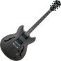 Ibanez Artcore AS53 Hollow Body Electric Guitar Transparent Black Flat sku number AS53TKF