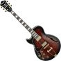 Ibanez Artcore Expressionist AG95L Hollow Body Left-Handed Electric Guitar Dark Brown Sunburst sku number AG95DBSL