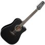 Takamine GD30CE-12BLK Dreadnought Acoustic Electric Guitar Gloss Black sku number TAKGD30CE12BLK