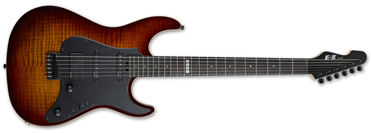 ESP E-II M-II FM STBLK Flamed Maple See-Thru Black Electric Guitar