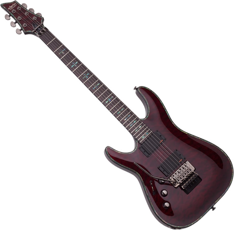 Schecter Hellraiser C-1 FR Left-Handed Electric Guitar Black