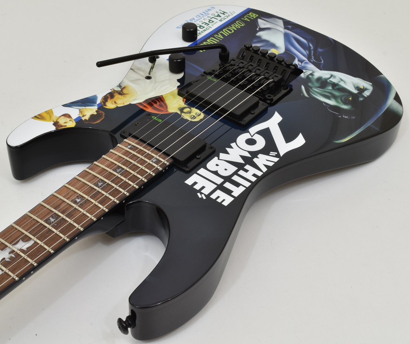 ESP LTD KH-WZ Kirk Hammett White Zombie Guitar Black B-Stock