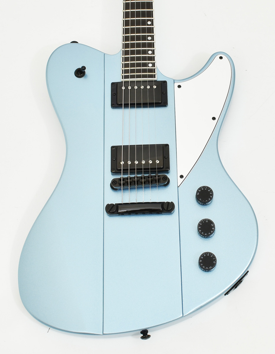 SCHECTER V-1 platinum ovaltone鵺HB フライングV Schecter Ultra Electric Guitar in Pellham Blue Prototype